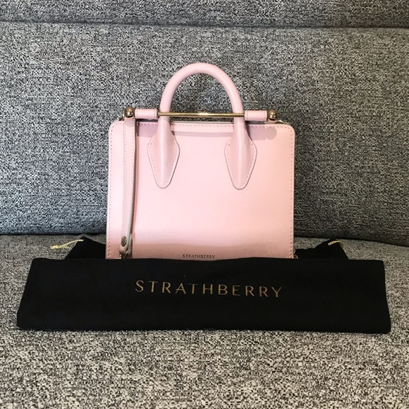 SOLD 💖Strathberry Dusky Pink Leather Nano Tote💖 - Picture 2 of 8